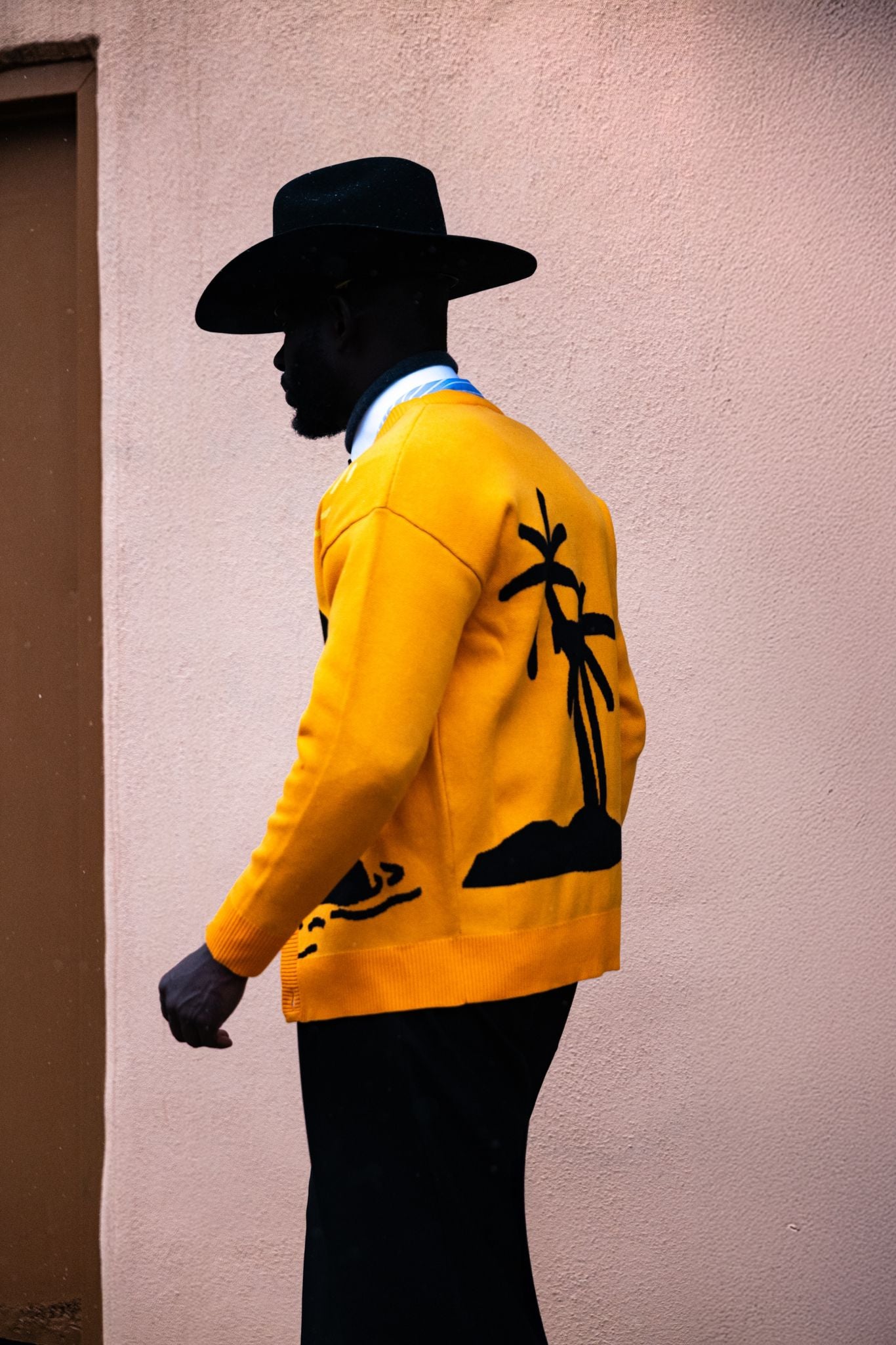 Yellow Fisherman Cardigan